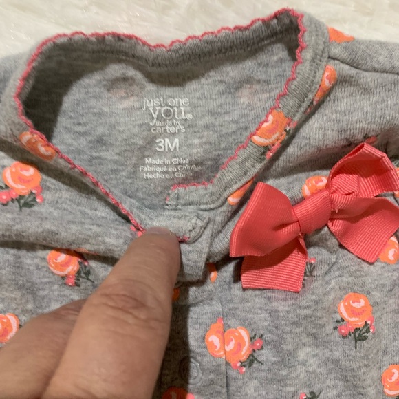 Carter’s just one you romper for 3 mo girl - Picture 3 of 4